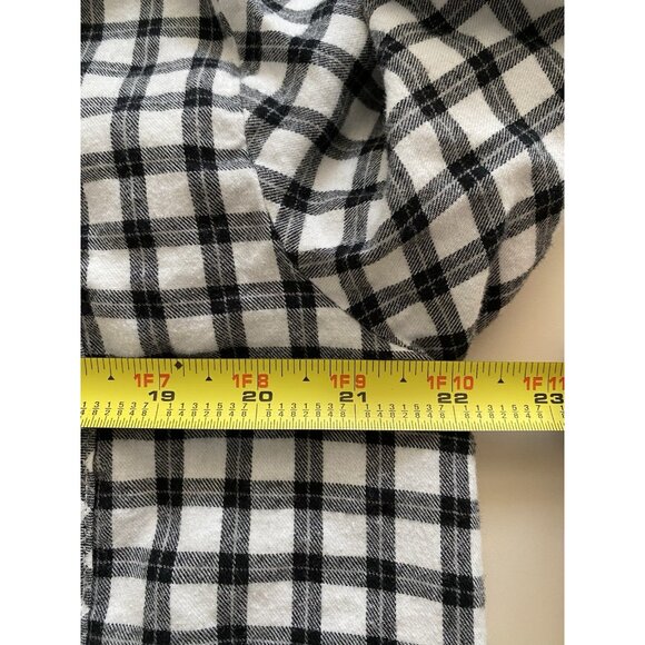 Auden Women's Medium Long Sleeve Plaid Brushed Cotton Flannel Pajama Top - Picture 7 of 8